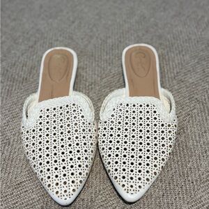 Target White Perforated Mules